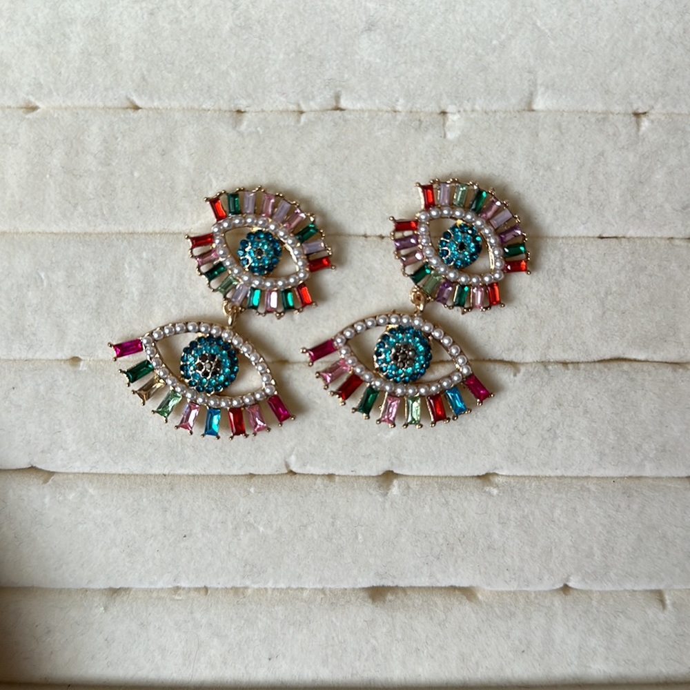 Earrings Eye fancy luxury jewelry cute stylish